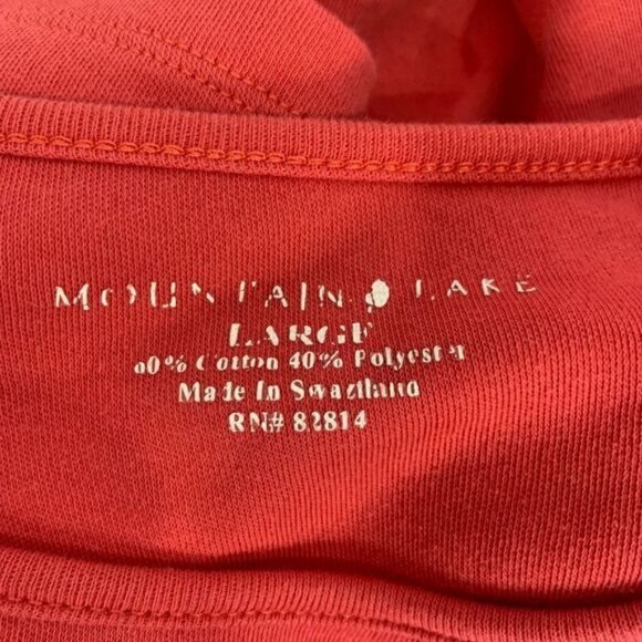 Mountain Lake Womens  Size Large Red T-Shirt 60% Cotton 40% Polyester - Picture 5 of 6